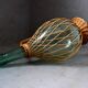 Bouteille verre et rotin vintage