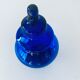 Blue glass apothecary shaped bottle