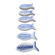 Set of 6 vintage ceramic painted fish motif spoon rests.