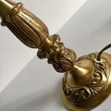 Solid brass and velvet lamp