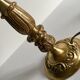 Lampe en laiton massif et velours