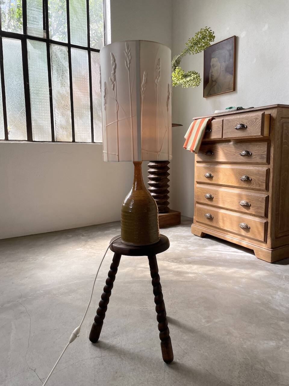 50s ceramic lamp Poteries du Marias