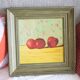 Huile sur panneau pommes vintage