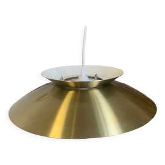 Danish midcentury pendant lamp in gold metal