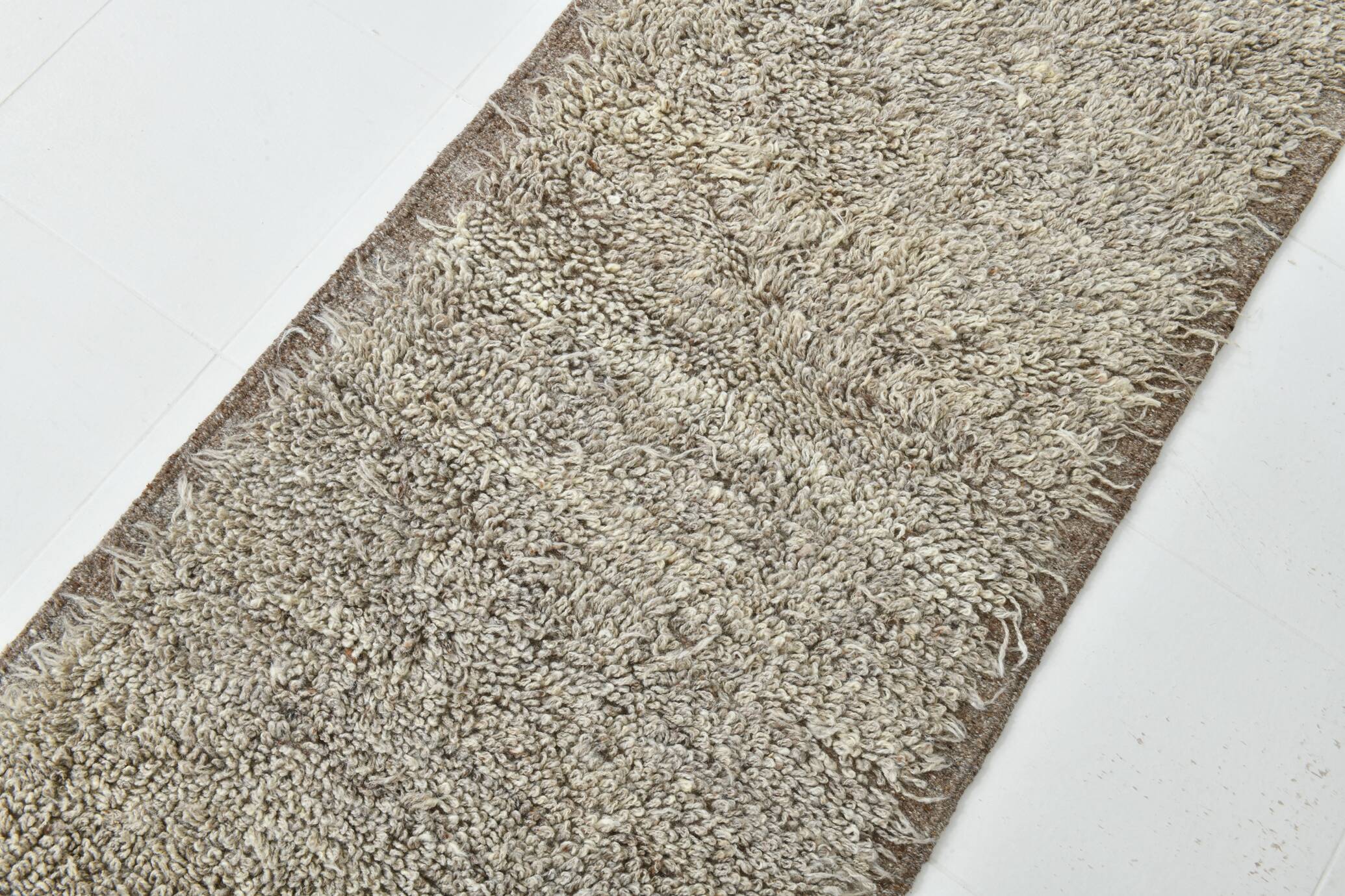 3x12 Pastel Brown Oushak Runner Rug, 84x350Cm