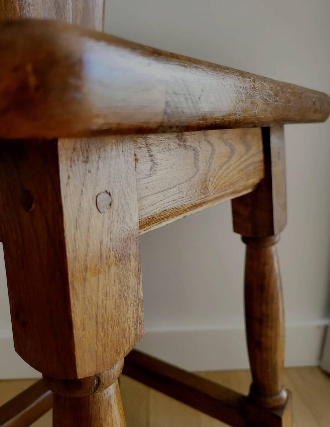 Table d'appoint, tabouret en bois massif