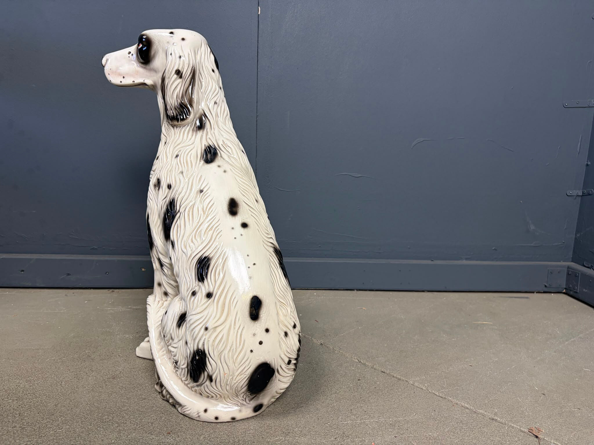 Sculpture en terre cuite d'un Setter anglais, années 1970