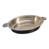 Hollow plate in silver metal