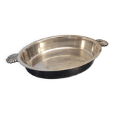 Hollow plate in silver metal