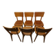 Lot de 6 chaises en bois Monobloc vintage