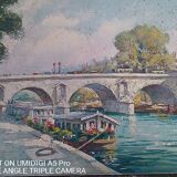 Edouard Leverd (1881-1950) oil on cardboard - 35 x 27 cm - bridge in Paris 1937