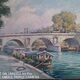 Edouard Leverd (1881-1950) oil on cardboard - 35 x 27 cm - bridge in Paris 1937