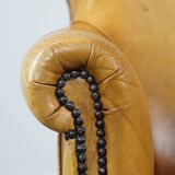 Cow leather armchair in a unique color