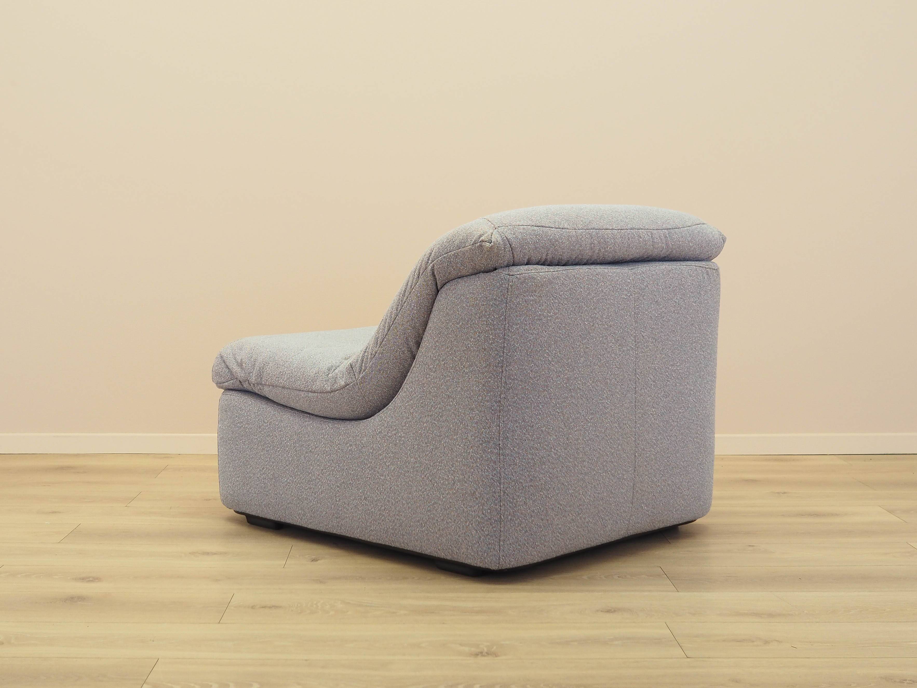Italian Space Age Lounge Chair 1970s in Bouclé Fabric
