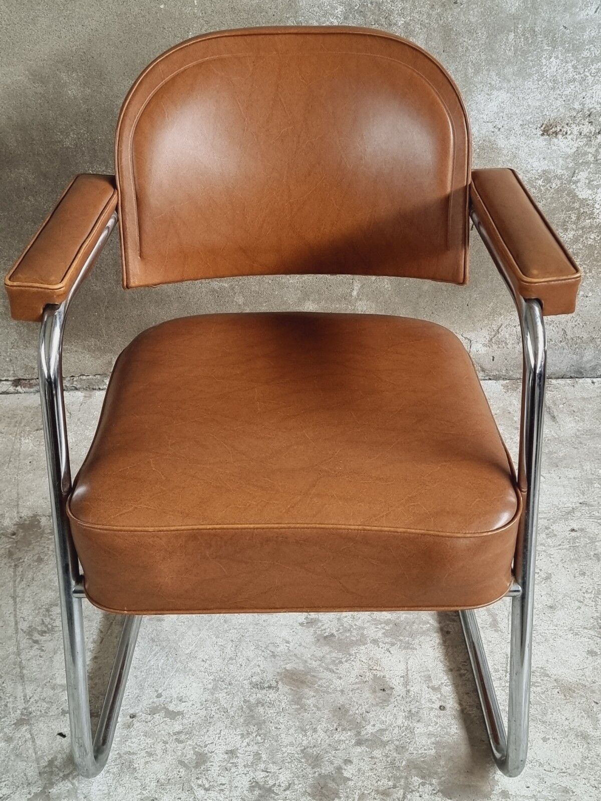 Vintage chair office chair armchair mocha brown