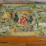 Old saussine geographical atlas in the form of a set of cubes around 1900