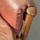 Fauteuil Amiral d'Eric Merthen, en cuir et palissandre