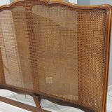 Louis XV style double cane basket bed, mid-20th century