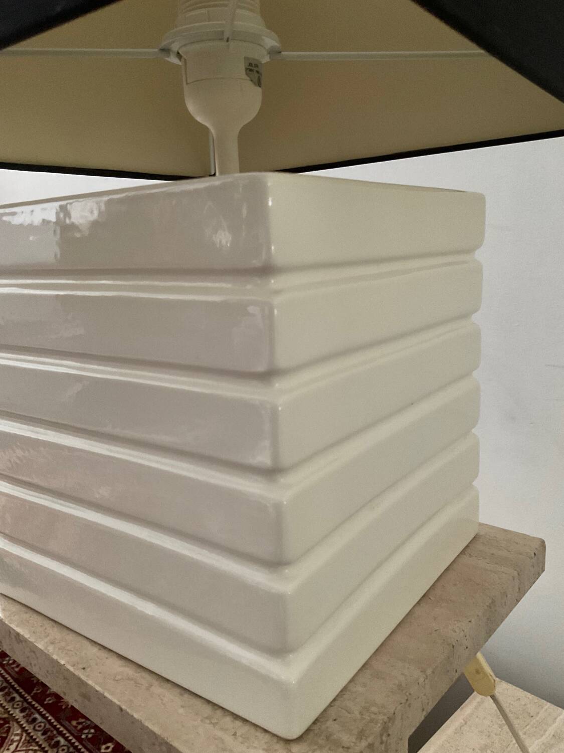 Vintage porcelain lamp from the 70s