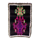 Moroccan Boucherouite rug black - 134 x 195 cm