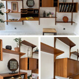 Set "Royal System" 4 teak columns by Poul Cadovius 1970