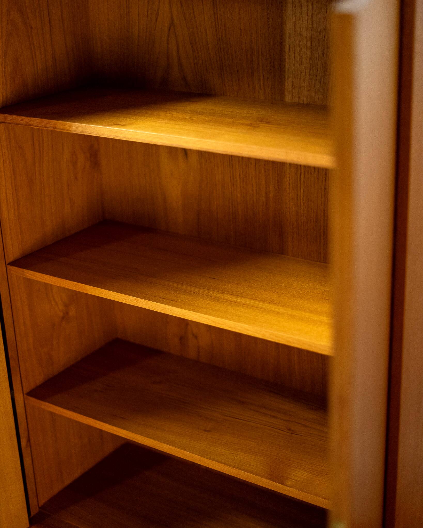Mid Century Teak and Steel Wardrobe by Franz Meyer Möbel, 1960's, Germany