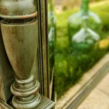 Antique olive green mirror