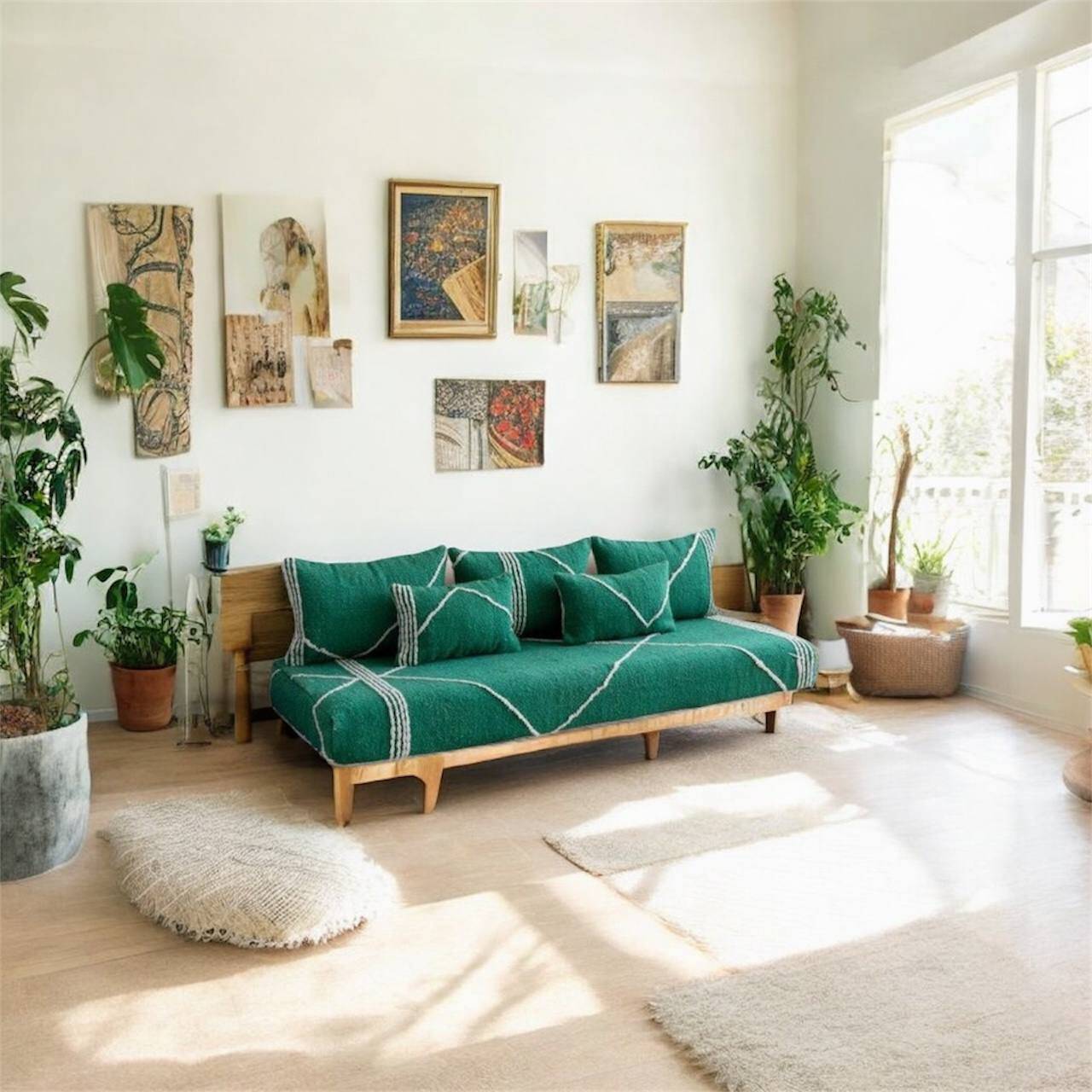 Moroccan Heritage Reimagined – Malachite Green Znafi Lounge Seating