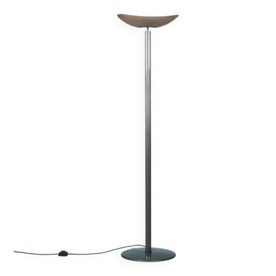 Vintage lampe sur pied Artemide en verre, uplight minimaliste années 80