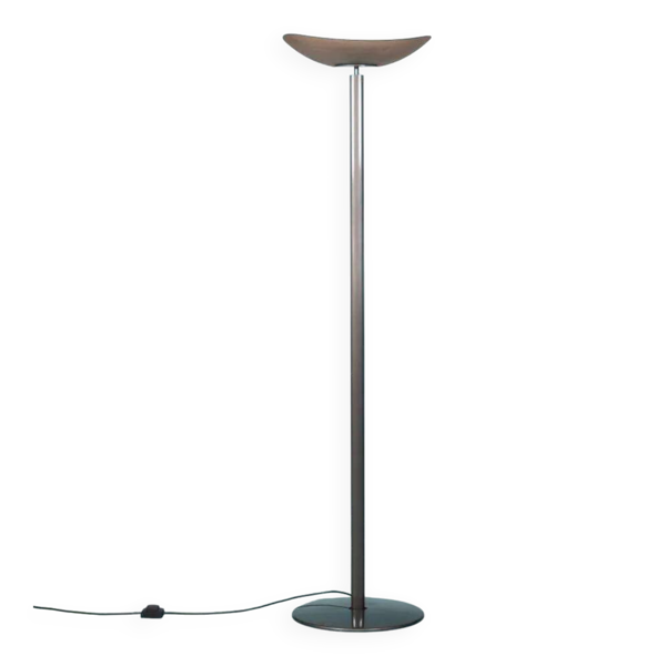 Vintage lampe sur pied Artemide en verre, uplight minimaliste années 80