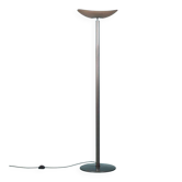 Vintage floor lamp by Artemide in glass, minimalist uplight from the 80s.