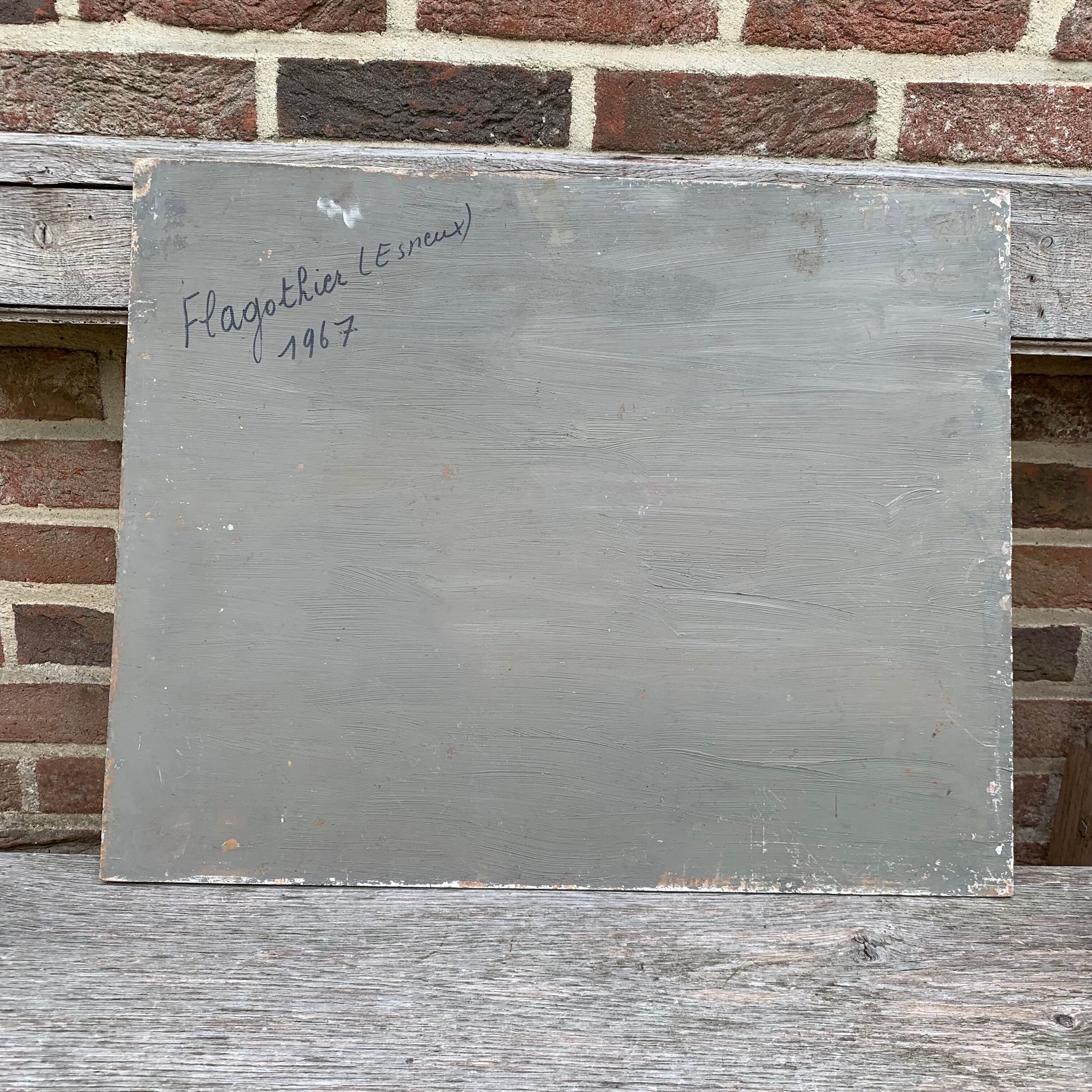 Oil painting on panel "farmyard"