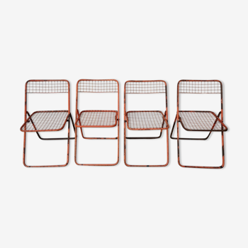 4 Ted Net folding chairs by Niels Gammelgaard