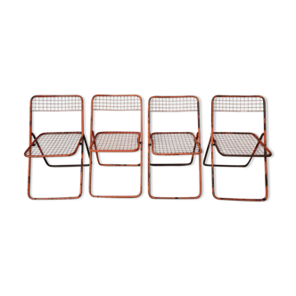 4 Ted Net folding chairs by Niels Gammelgaard