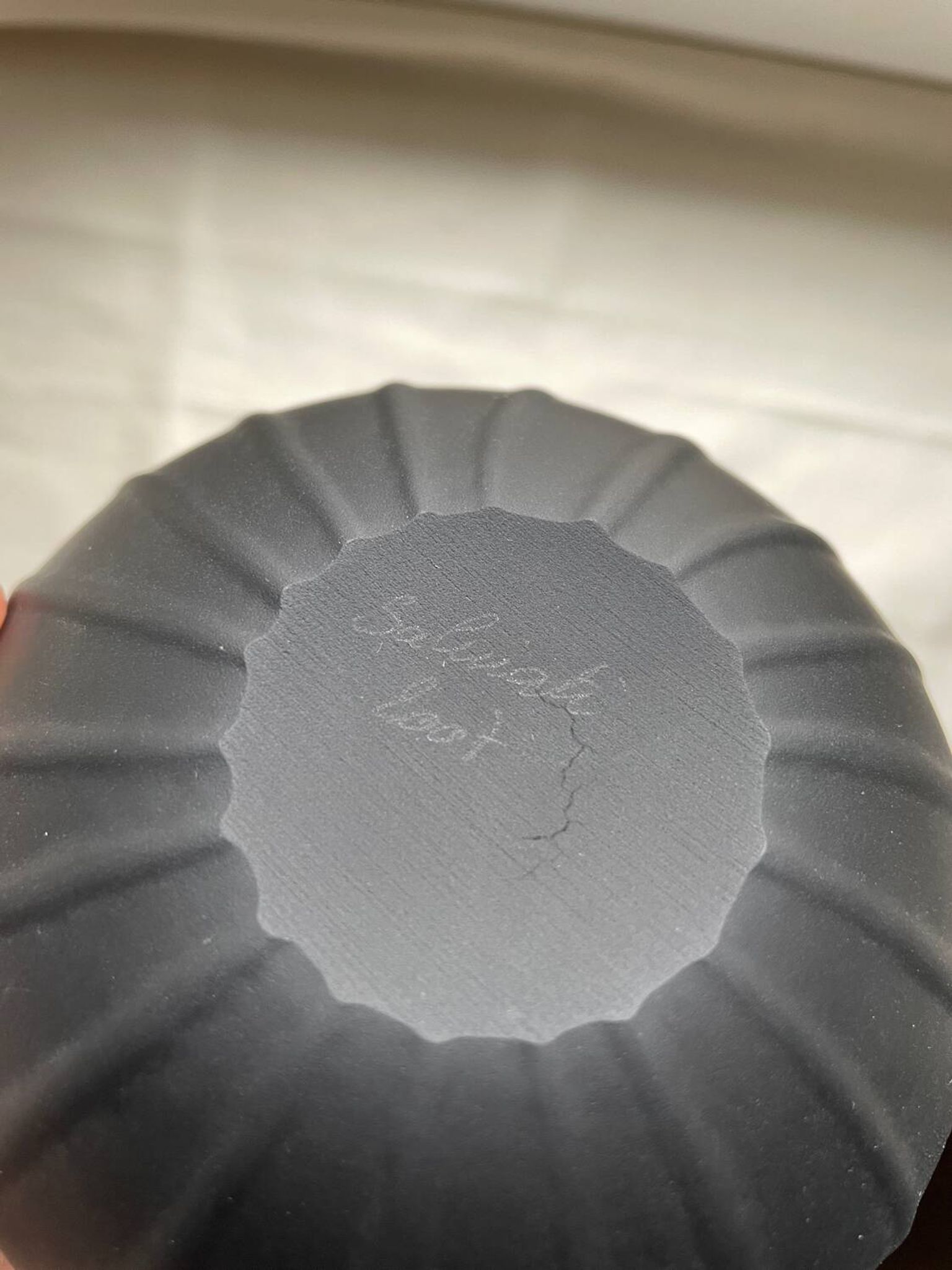 Vase Drops 23 cm Salviati 2007 Black Matte Signed