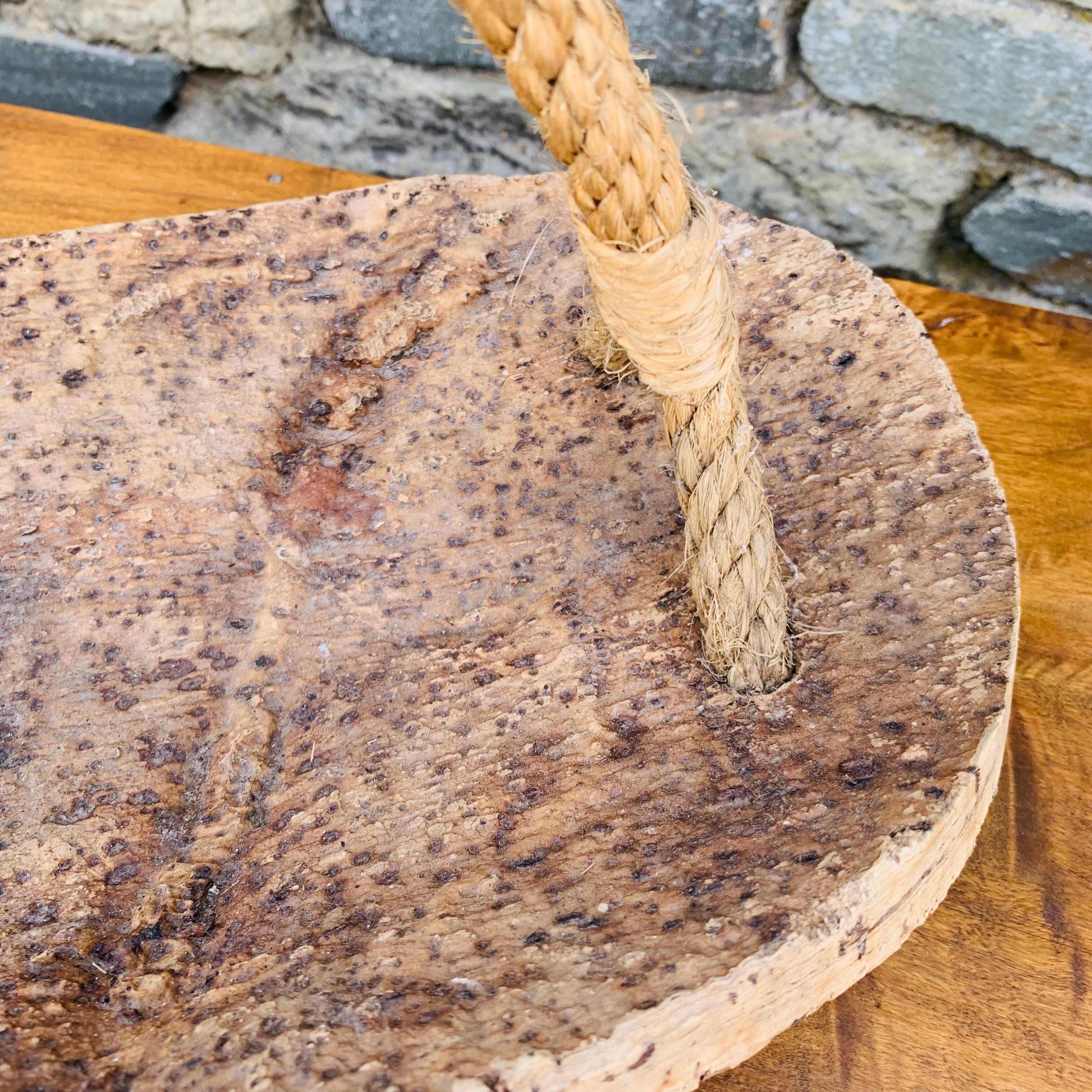 Cork and rope fruit basket
