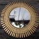 sun mirror in clothespins in gilded wood 32 x32 cm
