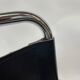 Set of 4 bauhaus cantilever chairs black leather and chrome design