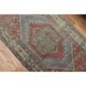 1970s Vintage Turkish Oushak Handmade Wool Cotton Red Area Rug 92x195