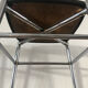 2 tabourets vintage métal assise noire