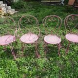 Set 2 fauteuils+2 chaises Fermob fer forgé ancien(ne)s