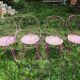 Set 2 fauteuils+2 chaises Fermob fer forgé ancien(ne)s