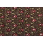 1970s Vintage Turkish Hand-Knotted Wool Cotton Brown Rug 130x194