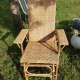 Transat ancien en rotin