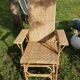 Old rattan deckchair
