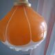 Suspension vintage orange et blanc années 60 - 70