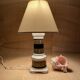 Ceramic lamp, new fabric cable, cotton lampshade.
