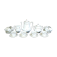 Coffee service in white and gold porcelain Limoges France