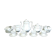 Coffee service in white and gold porcelain Limoges France