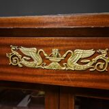 Empire Showcase Bookcase, 20th Century, Mahogany Wood